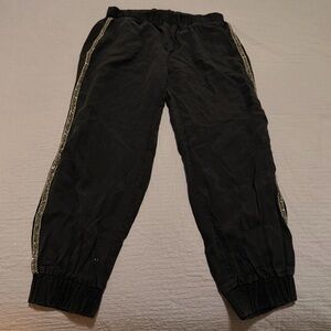 Zara Black Jogger Pants with Side Rhinestone